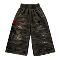 Foreign Hearts Camo Distressed Shorts