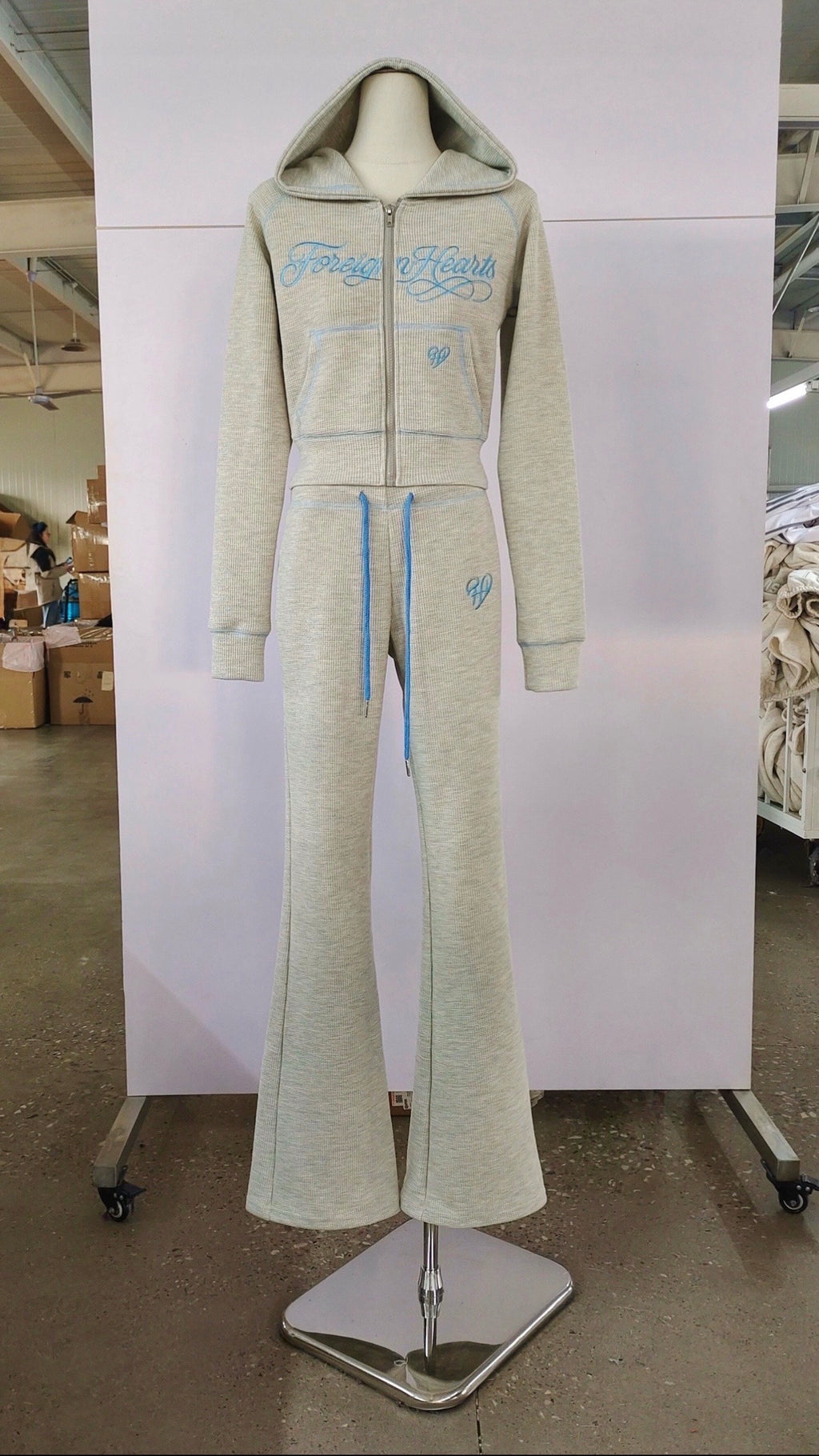 WAFFLE KNIT SET