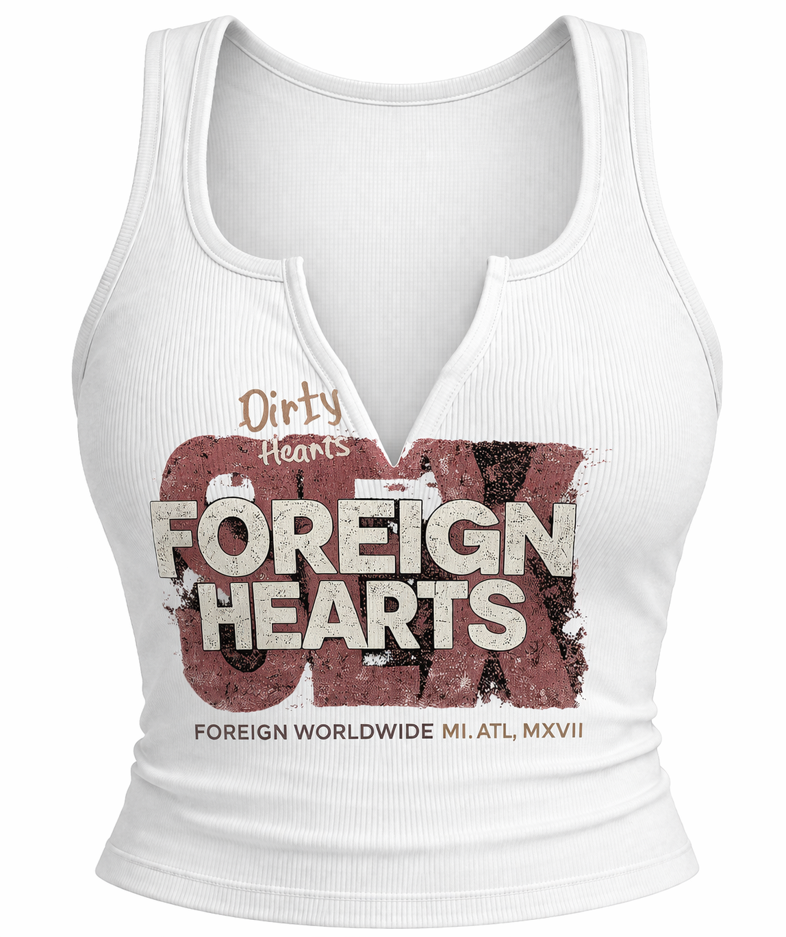 “Dirty Hearts” Slit Tank