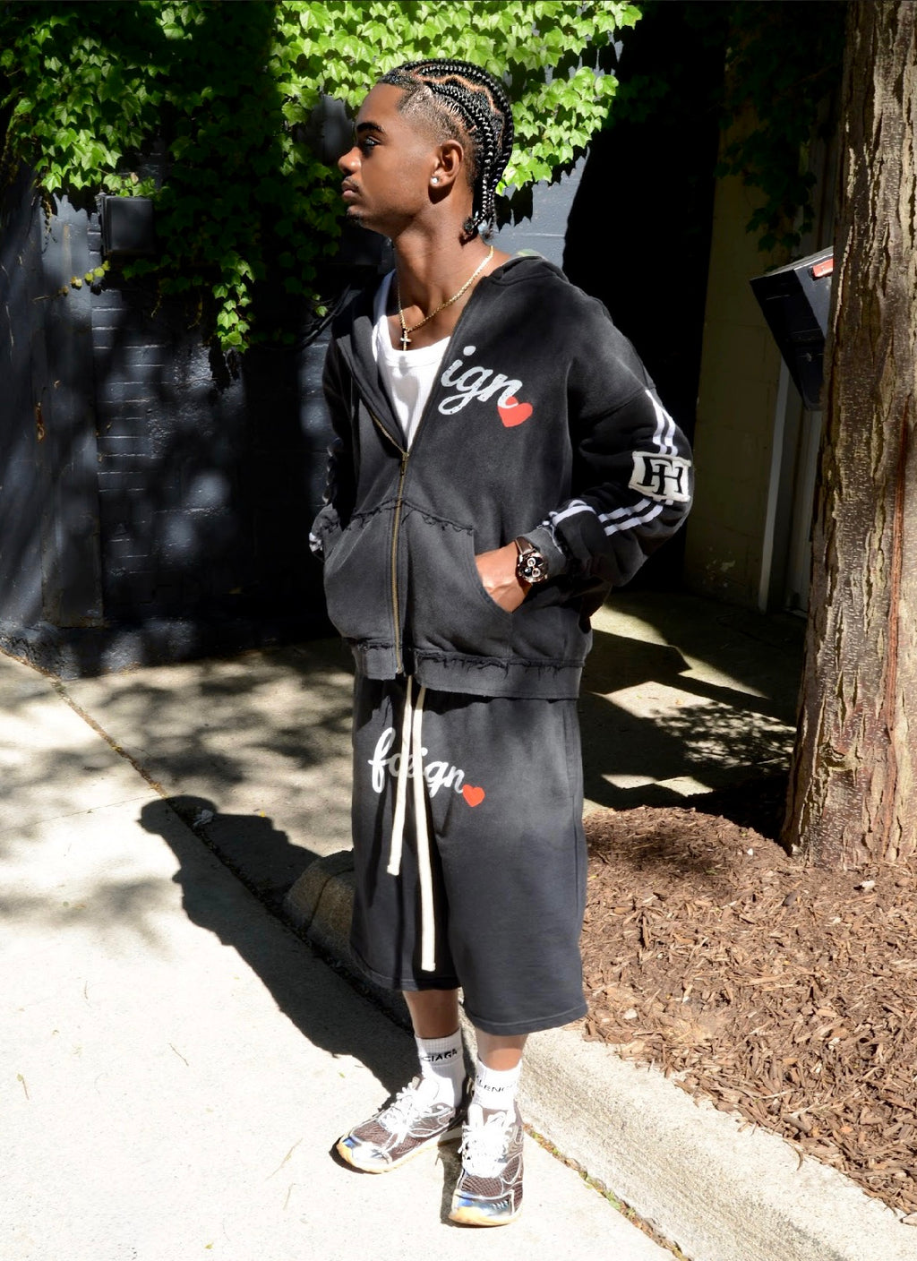 CAMO LINED ZIP HOODIE