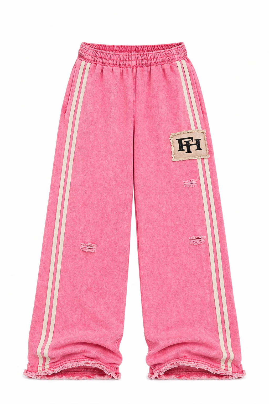 Foreign Hearts Light Wash Leopard Stripe Set