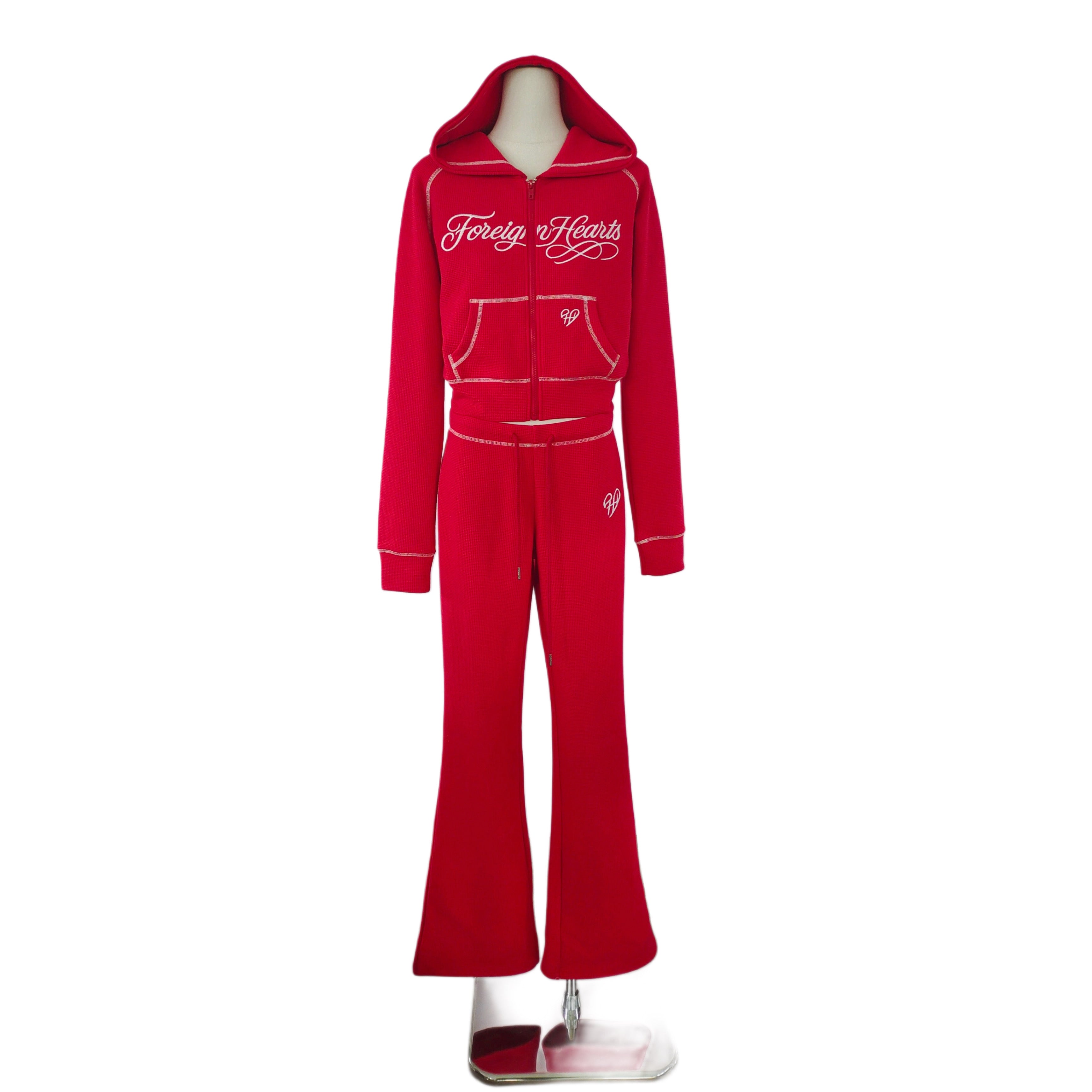 Foreign Hearts Waffle knit Set